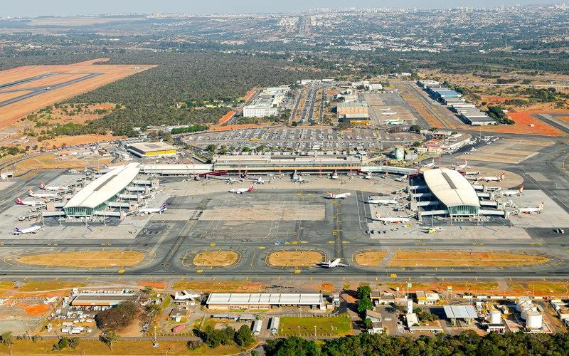 Vista aérea do Aeroporto Internacional de Brasília (BSB)